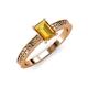 3 - Janina Classic Emerald Cut Citrine Solitaire Engagement Ring 