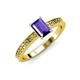 3 - Janina Classic Emerald Cut Iolite Solitaire Engagement Ring 