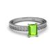 2 - Janina Classic Emerald Cut Peridot Solitaire Engagement Ring 
