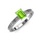 3 - Janina Classic Emerald Cut Peridot Solitaire Engagement Ring 