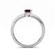 4 - Janina Classic Emerald Cut Red Garnet Solitaire Engagement Ring 