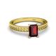 2 - Janina Classic Emerald Cut Red Garnet Solitaire Engagement Ring 