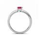 4 - Janina Classic Emerald Cut Rhodolite Garnet Solitaire Engagement Ring 