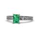 1 - Janina Classic Emerald Cut Emerald Solitaire Engagement Ring 