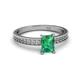 2 - Janina Classic Emerald Cut Emerald Solitaire Engagement Ring 
