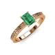 3 - Janina Classic Emerald Cut Emerald Solitaire Engagement Ring 