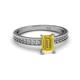 2 - Janina Classic Emerald Cut Yellow Sapphire Solitaire Engagement Ring 