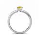 4 - Janina Classic Emerald Cut Yellow Sapphire Solitaire Engagement Ring 