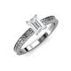 3 - Janina Classic Emerald Cut White Sapphire Solitaire Engagement Ring 