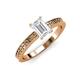 3 - Janina Classic Emerald Cut White Sapphire Solitaire Engagement Ring 