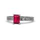 1 - Janina Classic Emerald Cut Ruby Solitaire Engagement Ring 