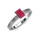3 - Janina Classic Emerald Cut Ruby Solitaire Engagement Ring 
