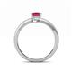 4 - Janina Classic Emerald Cut Ruby Solitaire Engagement Ring 