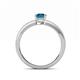 4 - Janina Classic Emerald Cut London Blue Topaz Solitaire Engagement Ring 