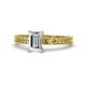1 - Janina Classic Emerald Cut Diamond Solitaire Engagement Ring 