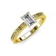 3 - Janina Classic Emerald Cut Diamond Solitaire Engagement Ring 