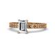 1 - Janina Classic Emerald Cut Diamond Solitaire Engagement Ring 