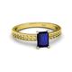 2 - Janina Classic Emerald Cut Blue Sapphire Solitaire Engagement Ring 