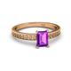 2 - Janina Classic Emerald Cut Amethyst Solitaire Engagement Ring 