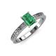 3 - Janina Classic Emerald Cut Emerald Solitaire Engagement Ring 