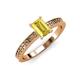 3 - Janina Classic Emerald Cut Yellow Sapphire Solitaire Engagement Ring 