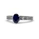 1 - Janina Classic Oval Cut Blue Sapphire Solitaire Engagement Ring 