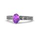 1 - Janina Classic Oval Cut Amethyst Solitaire Engagement Ring 