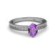 2 - Janina Classic Oval Cut Amethyst Solitaire Engagement Ring 