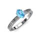 3 - Janina Classic Oval Cut Blue Topaz Solitaire Engagement Ring 