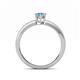 4 - Janina Classic Oval Cut Blue Topaz Solitaire Engagement Ring 