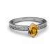 2 - Janina Classic Oval Cut Citrine Solitaire Engagement Ring 