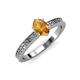 3 - Janina Classic Oval Cut Citrine Solitaire Engagement Ring 