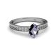 2 - Janina Classic Oval Cut Iolite Solitaire Engagement Ring 
