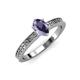3 - Janina Classic Oval Cut Iolite Solitaire Engagement Ring 