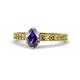1 - Janina Classic Oval Cut Iolite Solitaire Engagement Ring 
