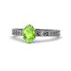 1 - Janina Classic Oval Cut Peridot Solitaire Engagement Ring 