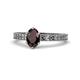 1 - Janina Classic Oval Cut Red Garnet Solitaire Engagement Ring 