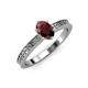 3 - Janina Classic Oval Cut Red Garnet Solitaire Engagement Ring 