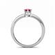 4 - Janina Classic Oval Cut Rhodolite Garnet Solitaire Engagement Ring 