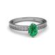 2 - Janina Classic Oval Cut Emerald Solitaire Engagement Ring 