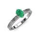 3 - Janina Classic Oval Cut Emerald Solitaire Engagement Ring 