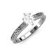 3 - Janina Classic Oval Cut White Sapphire Solitaire Engagement Ring 