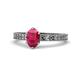 1 - Janina Classic Oval Cut Ruby Solitaire Engagement Ring 