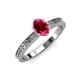 3 - Janina Classic Oval Cut Ruby Solitaire Engagement Ring 