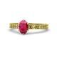 1 - Janina Classic Oval Cut Ruby Solitaire Engagement Ring 