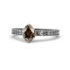 1 - Janina Classic Oval Cut Smoky Quartz Solitaire Engagement Ring 