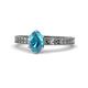 1 - Janina Classic Oval Cut London Blue Topaz Solitaire Engagement Ring 