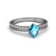 2 - Janina Classic Oval Cut London Blue Topaz Solitaire Engagement Ring 