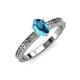 3 - Janina Classic Oval Cut London Blue Topaz Solitaire Engagement Ring 