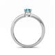 4 - Janina Classic Oval Cut London Blue Topaz Solitaire Engagement Ring 